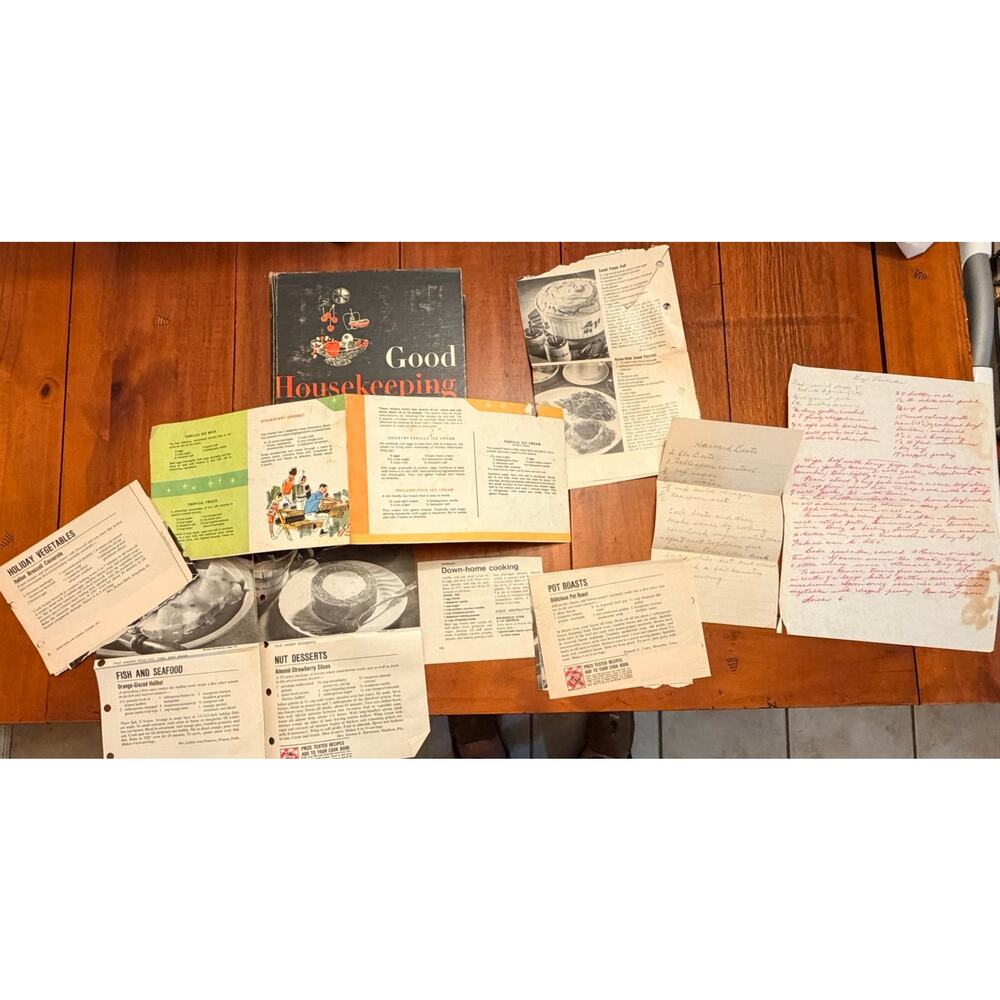 Vtg 1962 Good Housekeeping Cook Book Dorothy Marsh 10th Print w/ Recipe Notes